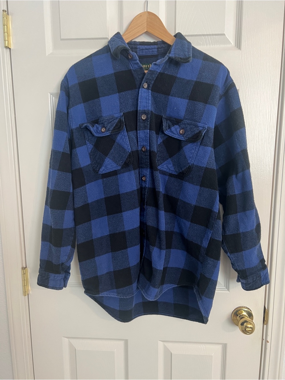 Northwest Winterweight Men’s M Blue Black Buffalo Plaid Flannel